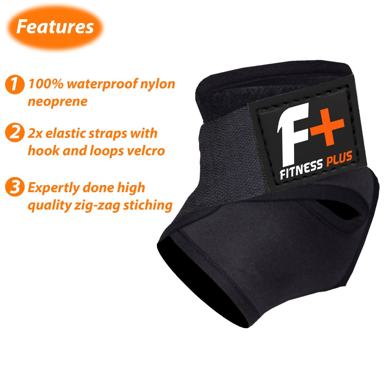 Fitness Plus Ankle Support Brace (Pair) - Heat Compression for Ankle Pain & Iunjry Recovery