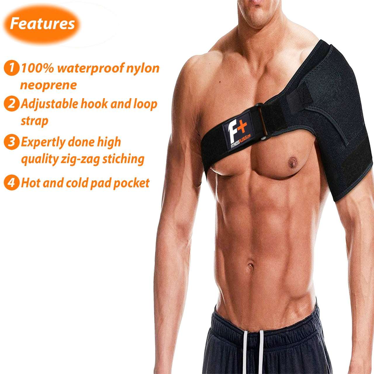 Shoulder Support Brace in Pakistan – Fitness Plus Adjustable Strap for Rotator Cuff, Dislocation & Sport Gym Injury Recovery"