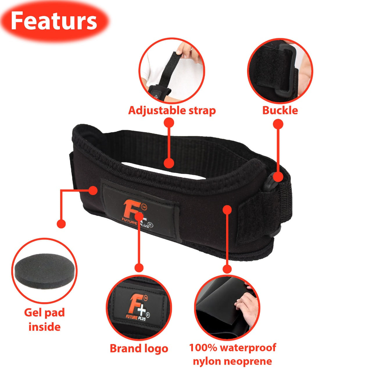 “Adjustable Tennis Knee Sports Brace – Unisex Patella Support Sleeve with Dual Velcro Straps and Side