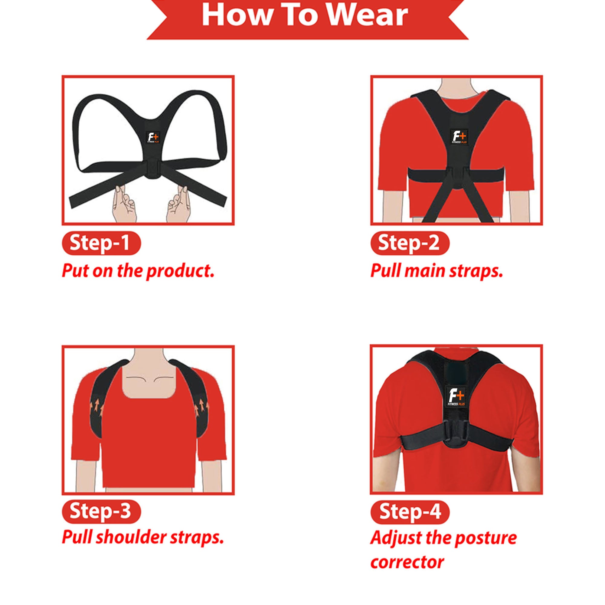 Posture Corrector Belt in Pakistan – Fitness Plus Back Shoulder Support for Men & Women | Relieves Back & Pain"