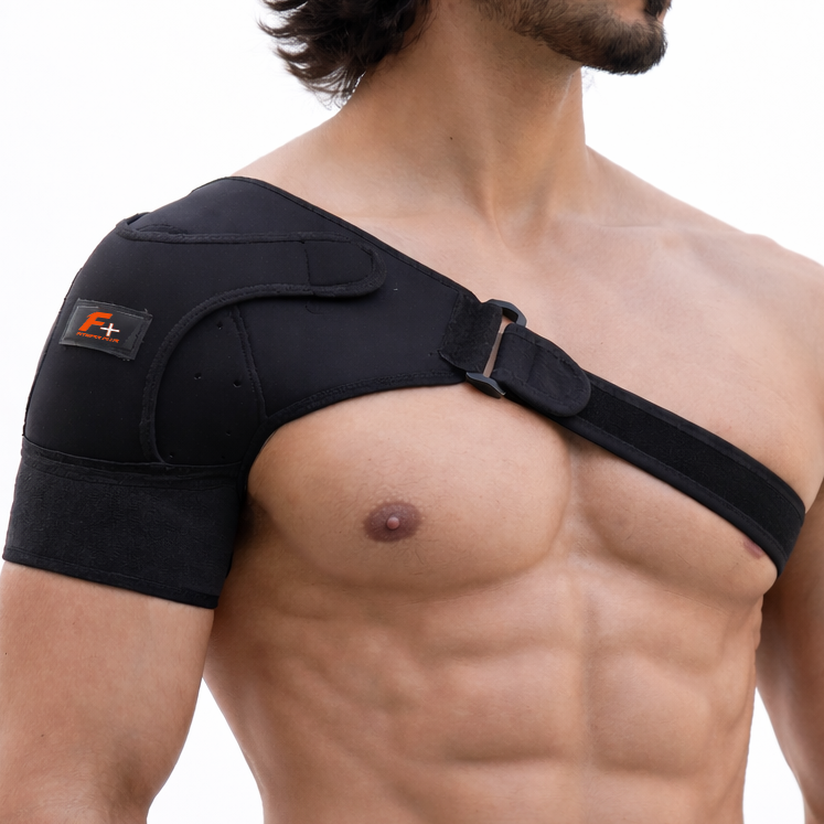 “Fitness Plus Shoulder Support Brace – For Shoulder Muscle Iunjury Recovery