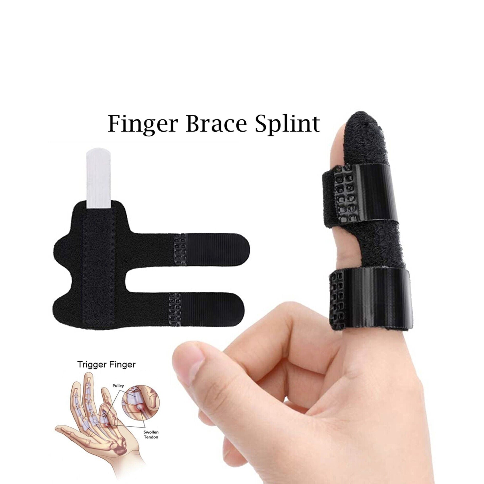 “Flexible Compression Finger Support Braces – Adjustable Universal Finger Sleeves with Graduated