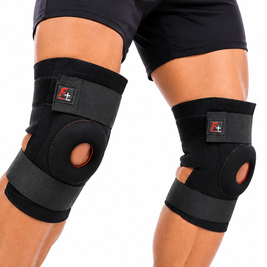 Hinged Knee Support Brace with Dual Side‑Clip Stabilizers – Heavy‑Duty Adjustable Knee Sleeve for