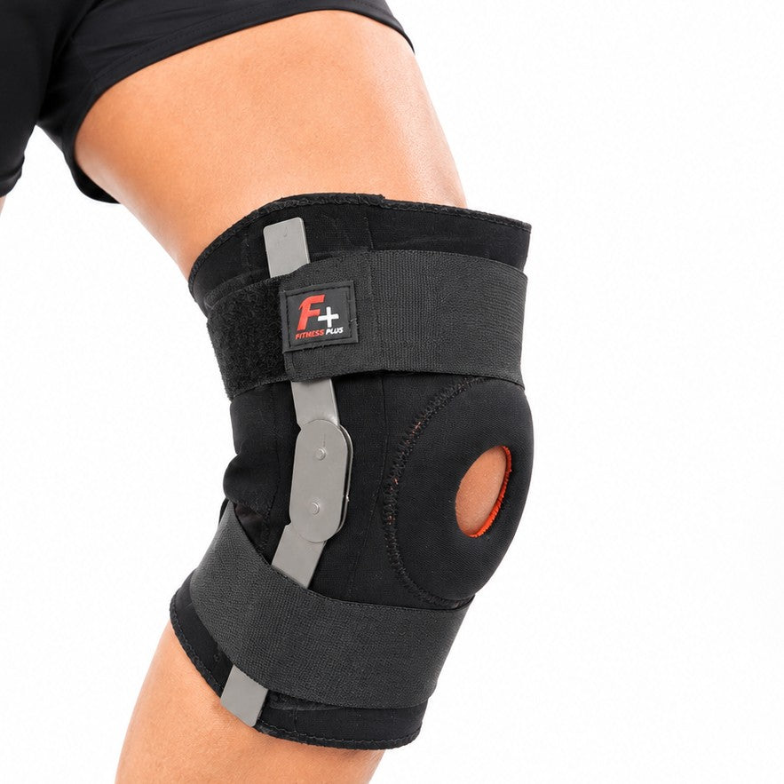 Hinged Knee Support Brace with Dual Side‑Clip Stabilizers – Heavy‑Duty Adjustable Knee Sleeve for