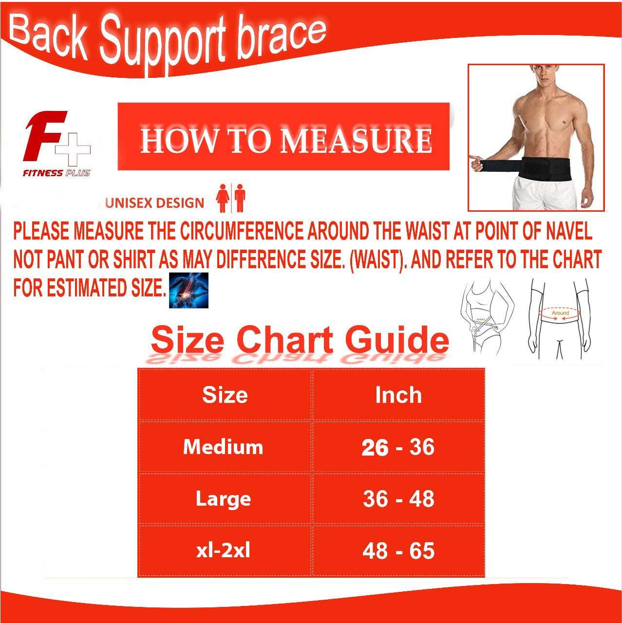 Fitness Plus Sciatica Pain Relief Belt - For Lower Back Pain & Sciatica Problem