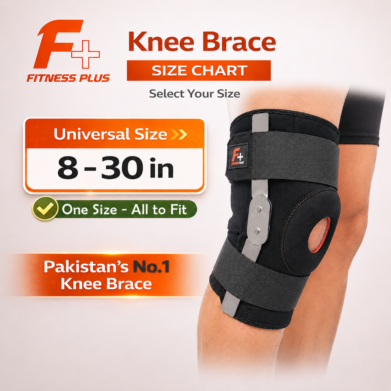 Hinged Knee Support Brace with Dual Side‑Clip Stabilizers – Heavy‑Duty Adjustable Knee Sleeve for