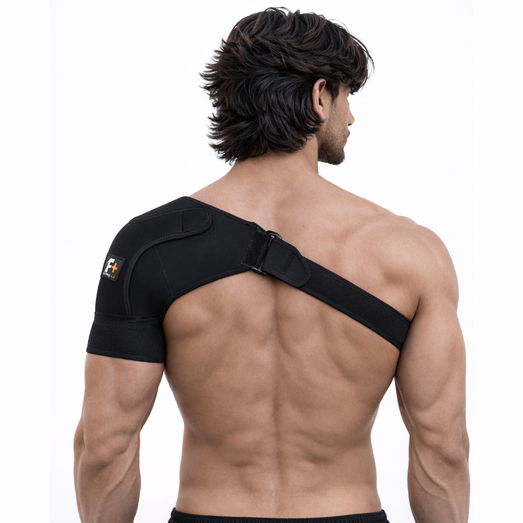 “Fitness Plus Shoulder Support Brace –  For Shoulder Muscle Iunjury Recovery