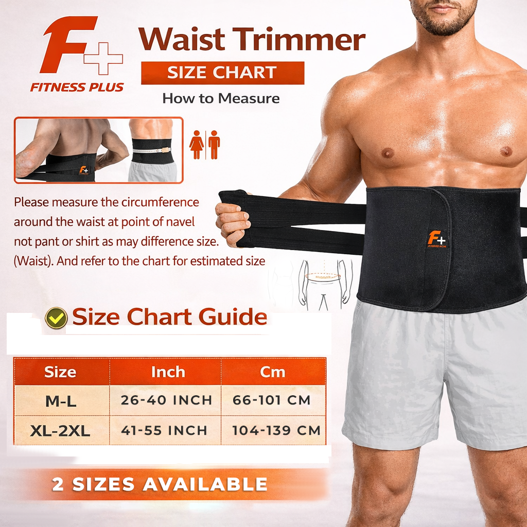 Fitness Plus Waist Trimmer Belt - for Men & Women in Pakistan – Neoprene Sweat Wrap For Weight Loss